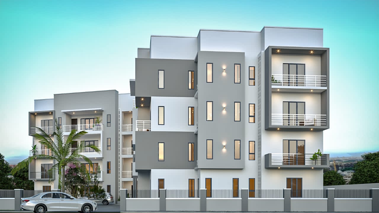 Active construction progress at Andrews Apartments, a Weiboro development in Jahi, Abuja