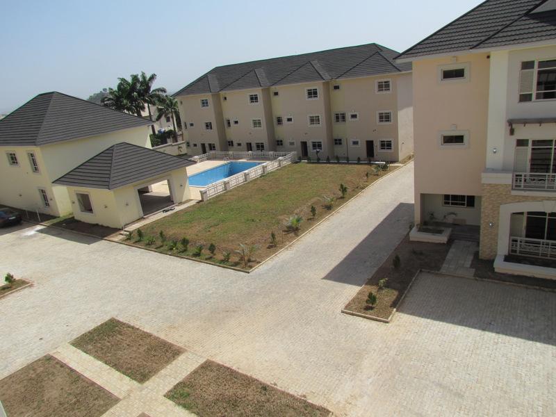 Completed townhouse estate by Weiboro Properties in Life Camp, Abuja